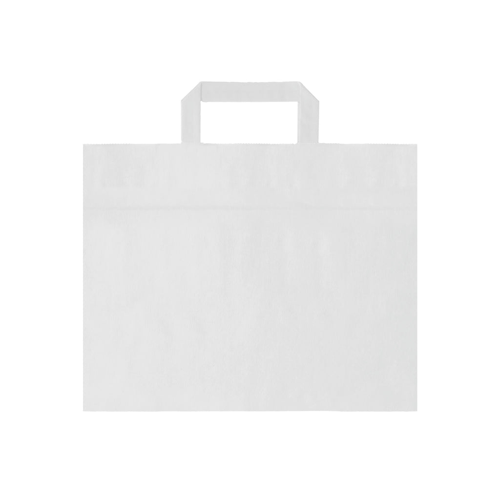 Torba BIAŁA uchwyt płaski - 32x22x25cm