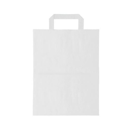 Torba BIAŁA uchwyt płaski - 26x16x33cm