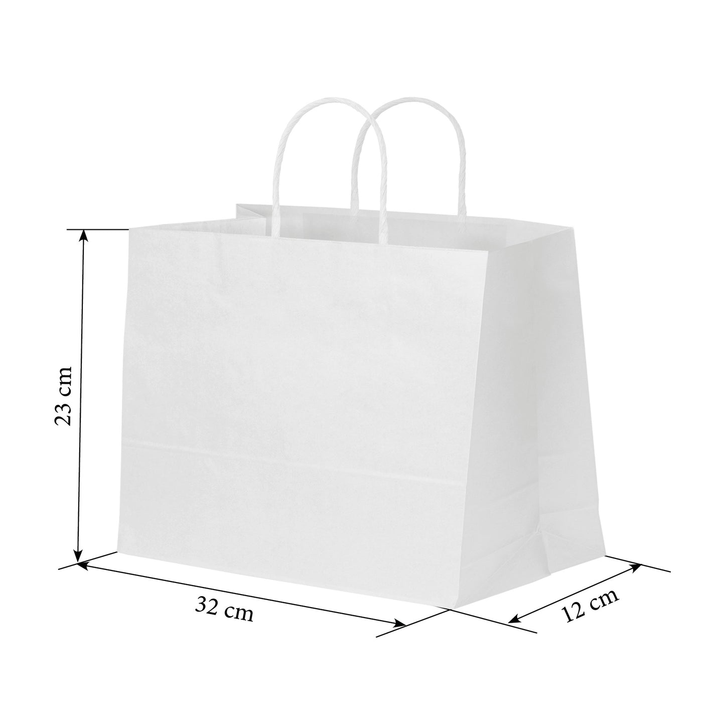 Torba BIAŁA uchwyt skręcany - 32x12x23cm