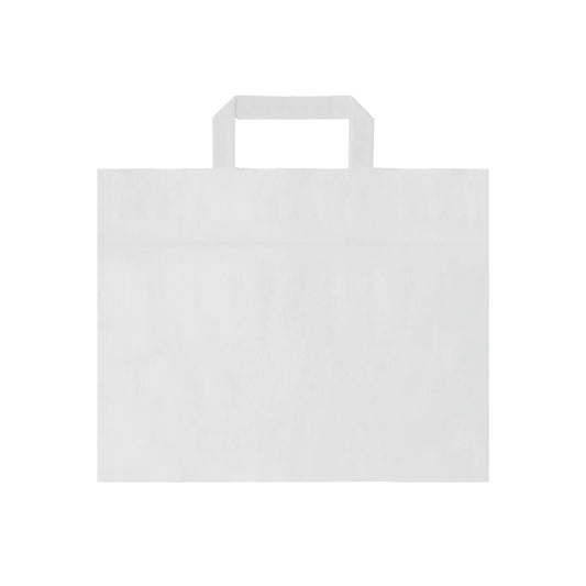 Torba BIAŁA uchwyt płaski - 32x22x25cm