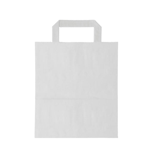 Torba BIAŁA uchwyt płaski - 22x11x25cm