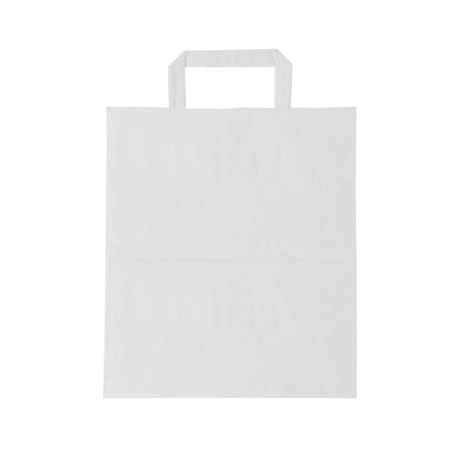Torba BIAŁA uchwyt płaski - 26x14x30cm