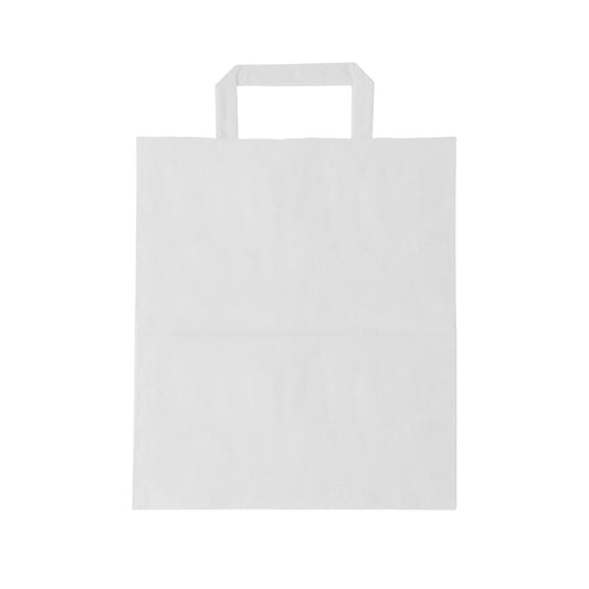 Torba BIAŁA uchwyt płaski - 26x14x30cm