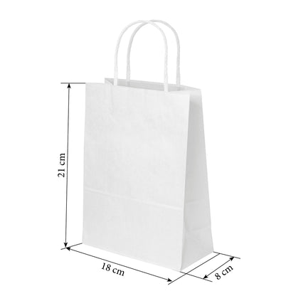 Torba BIAŁA uchwyt skręcany - 18x8x21cm