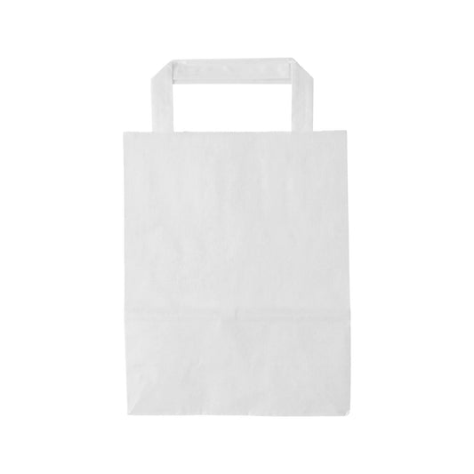 Torba BIAŁA uchwyt płaski - 18x8.5x23cm